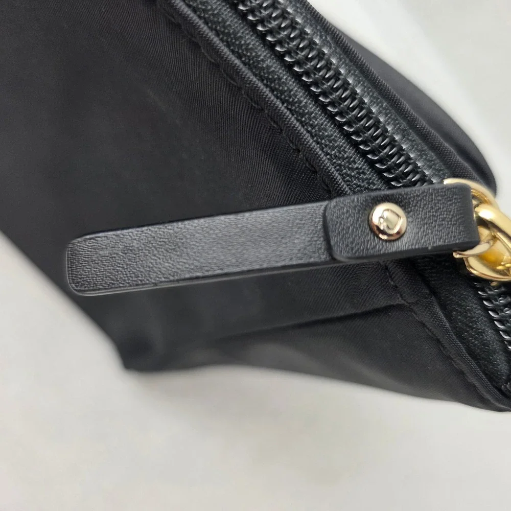 Kate Spade Watson Lane Briley Black Nylon Bow Cosmetic Bag Pouch PWRU6041